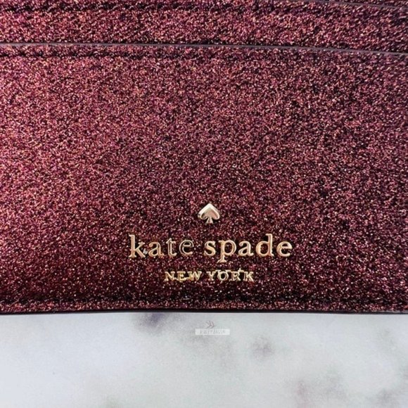 Kate Spade Love Shack Glitter Heart Purse Crossbody & Shimmy Card Holder Wallet - Picture 13 of 16